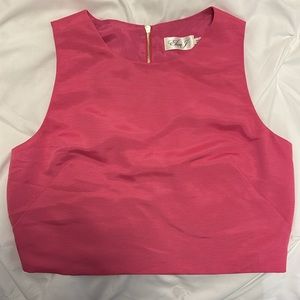 Hot Pink Eliza J Structured Crop Top, Size 8, NWOT, Formal Crop Top